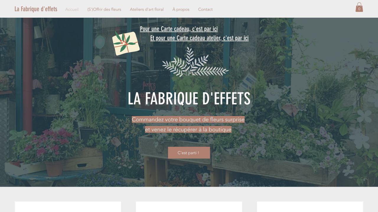 Capture du site de La Fabrique d’Effets